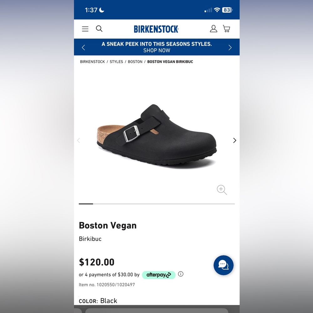 Birkenstock vegan leather Boston clogs